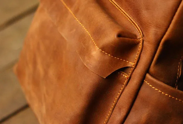 Cool Leather Mens Backpack Travel Backpack Vintage School Backpack for men