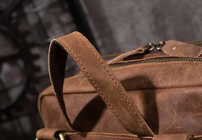 Cool Mens Leather Alligator Pattern Backpack Travel Backpacks Leather Hiking Backpack for Men