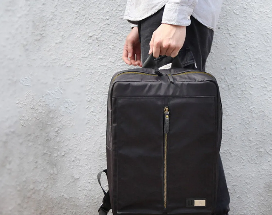 Cool Nylon PVC Men's Casual Black 14'' Travel Backpack Computer Backpack For Men