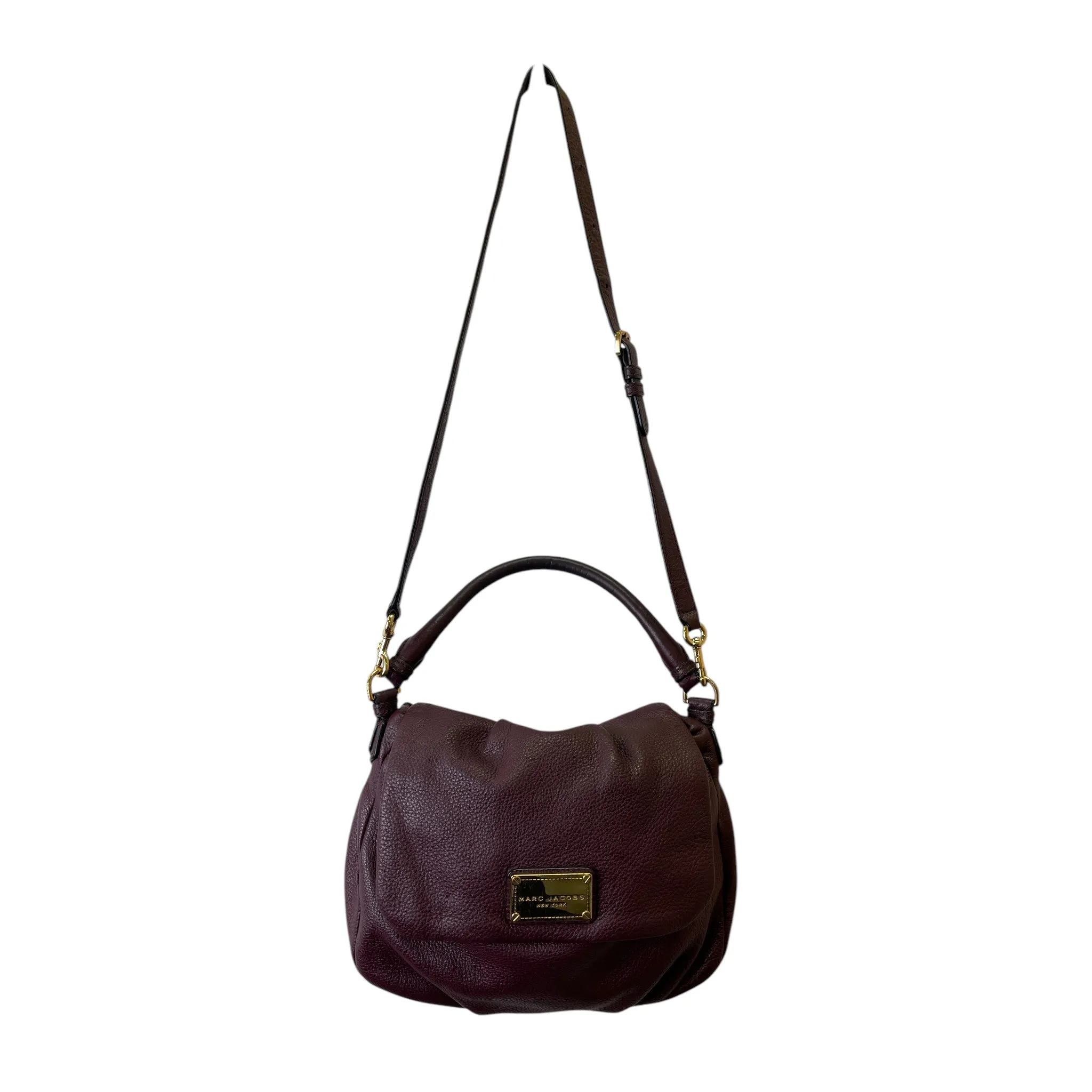 Crossbody Designer By Marc Jacobs In Purple, Size:Medium