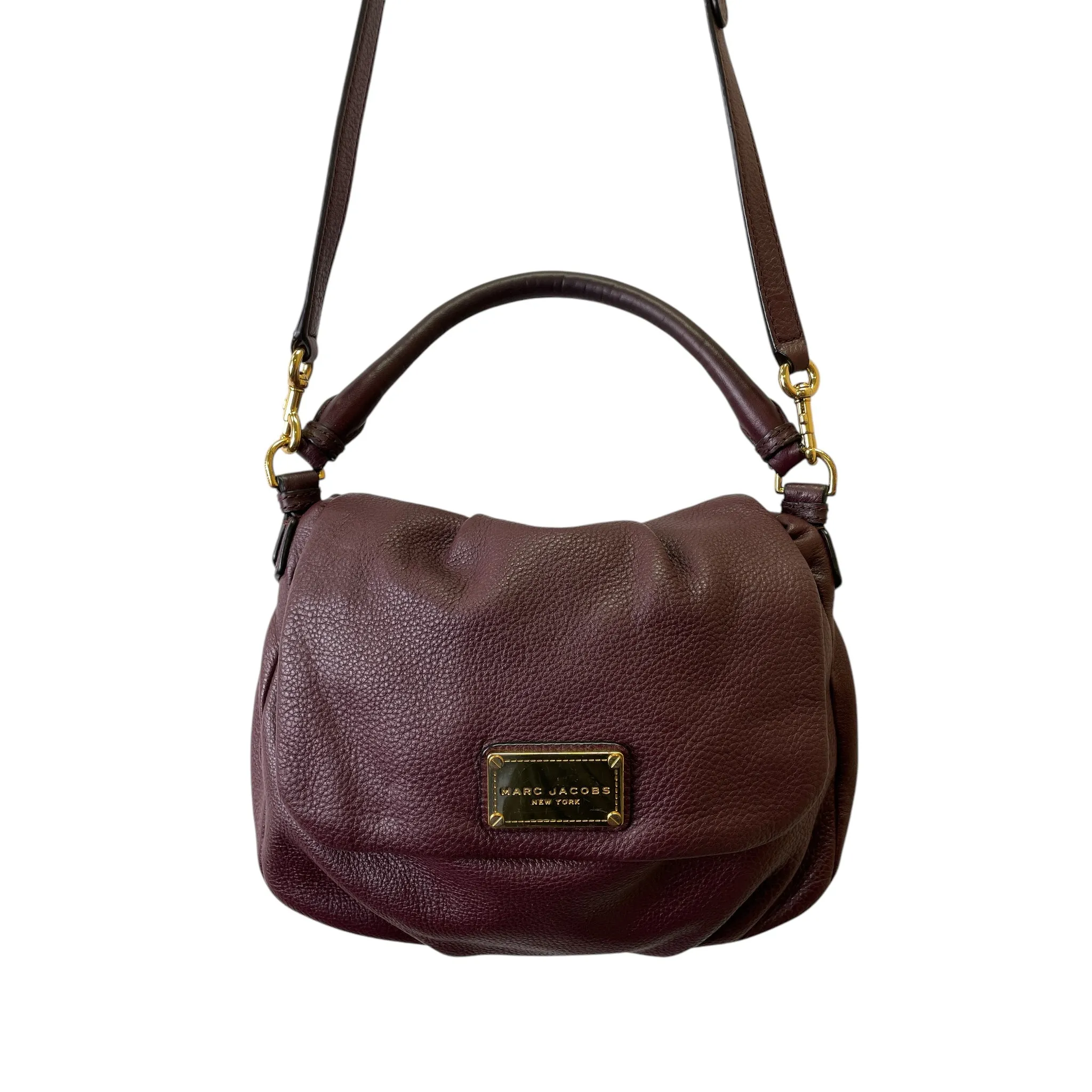 Crossbody Designer By Marc Jacobs In Purple, Size:Medium