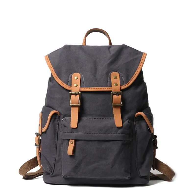Cute Canvas Womens Mens Classic 14???? Green Computer Backpack White Women's School Backpack Travel Backpack for Men
