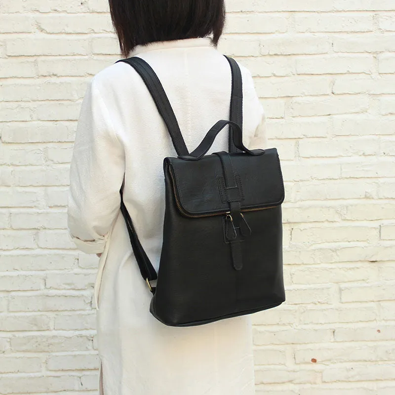 Fashion Black LEATHER WOMEN Backpacks Purse Cute School Backpack FOR WOMEN