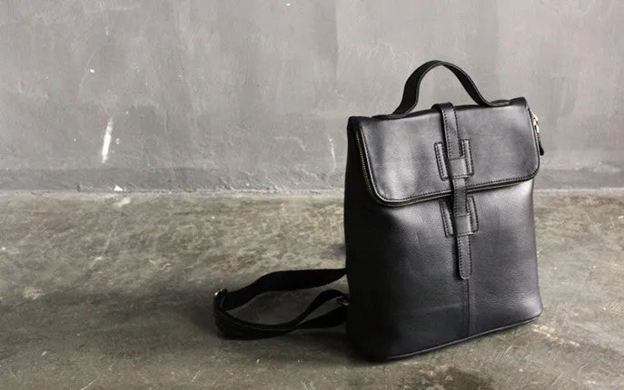Fashion Black LEATHER WOMEN Backpacks Purse Cute School Backpack FOR WOMEN