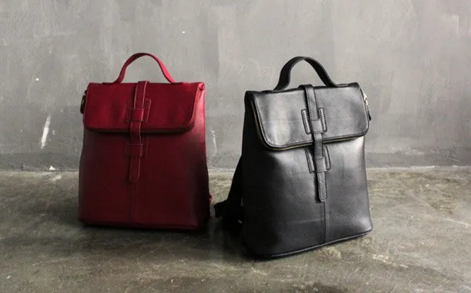Fashion Black LEATHER WOMEN Backpacks Purse Cute School Backpack FOR WOMEN