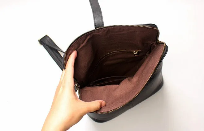 Fashion Black LEATHER WOMEN Backpacks Purse Cute School Backpack FOR WOMEN