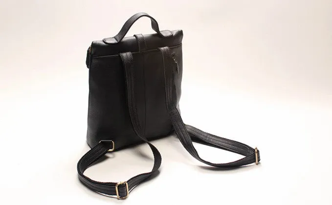 Fashion Black LEATHER WOMEN Backpacks Purse Cute School Backpack FOR WOMEN