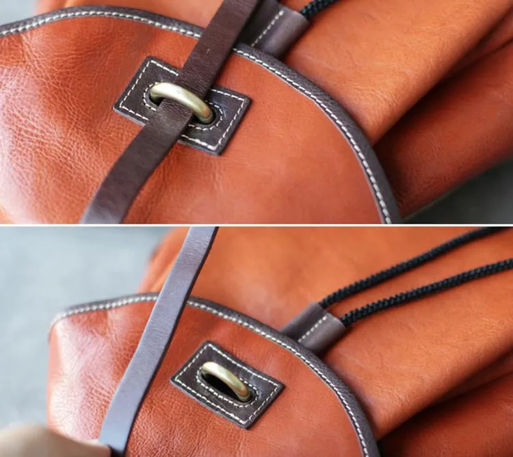 Fashion Brown Womens Leather Backpack Womens Leather Fashion Large Backpack for Ladies