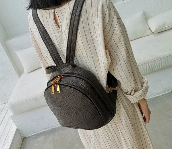 Fashion Soft LEATHER Mini WOMEN Backpack Purse Small Backpack FOR WOMEN
