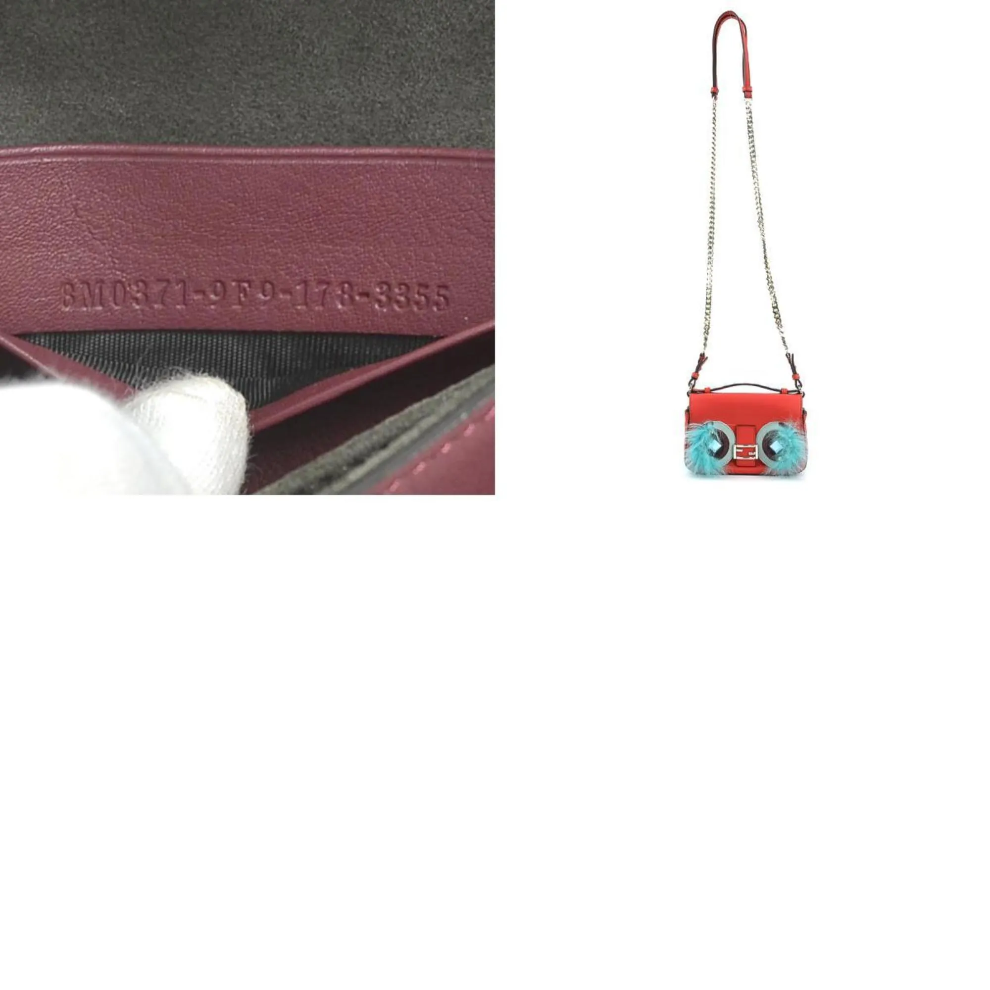 Fendi  Color Leather Fur Shoulder Bag (Pre-Owned)