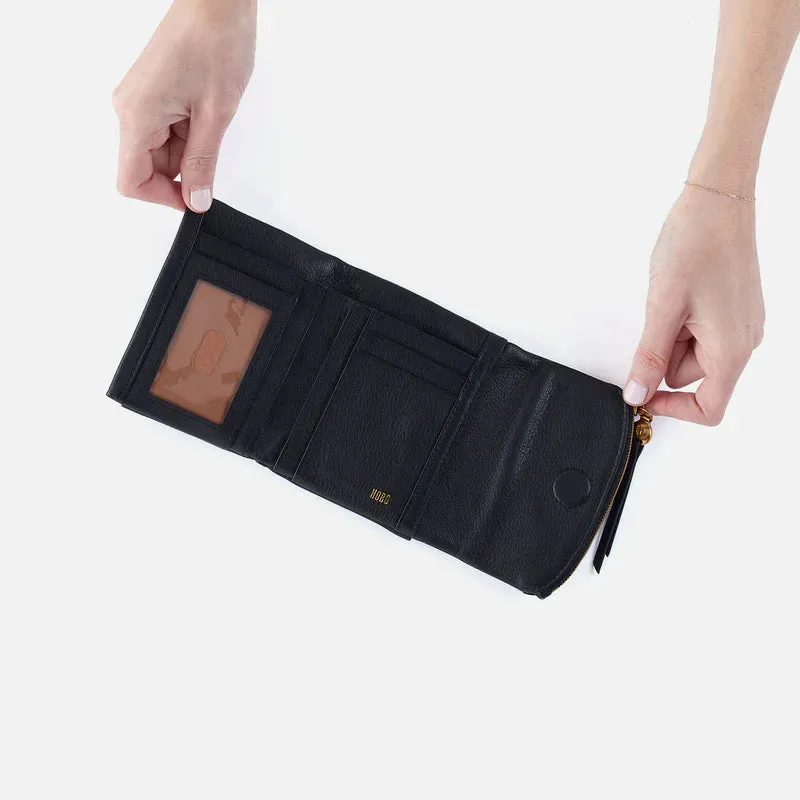 Fern Medium Trifold Wallet Black