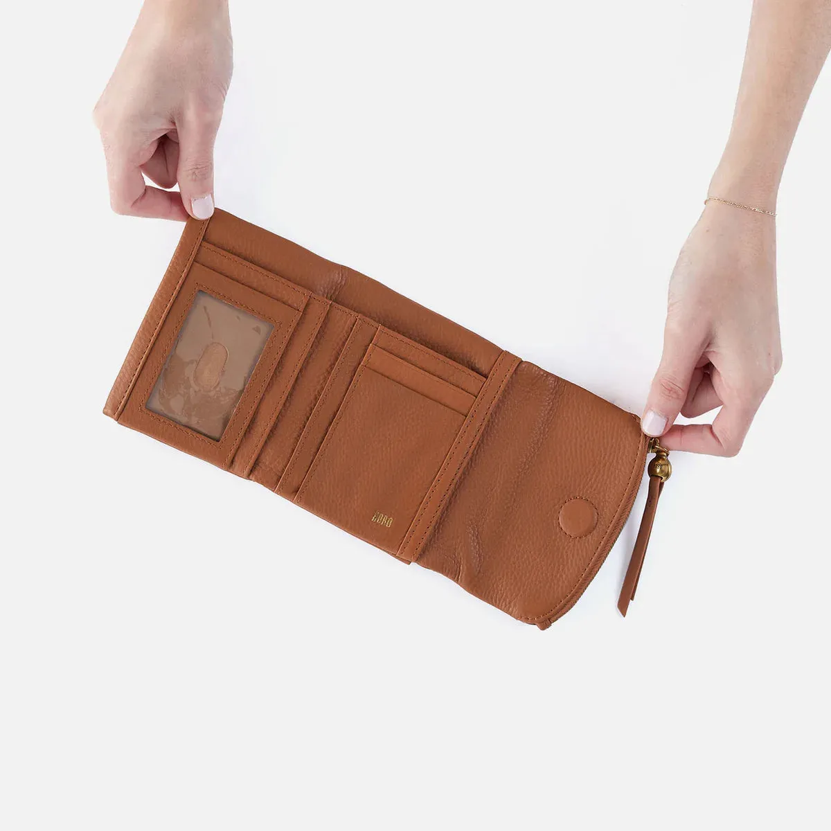 Fern Medium Trifold Wallet Warm Honey