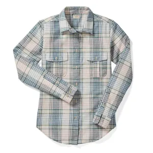 Filson Womens Conway Shirt Cream/Navy/Orchid