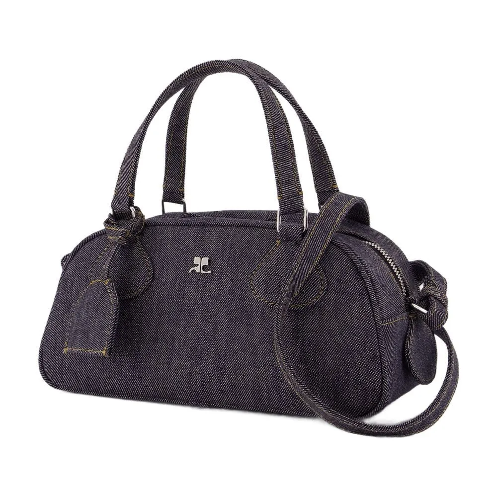 Friday Bowling Baguette Crossbody - Leather - Grey