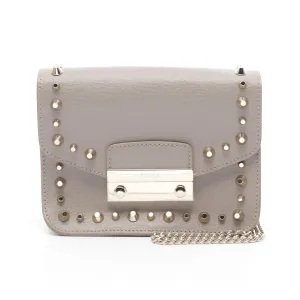 Furla Julia Leather Shoulder Bag Beige
