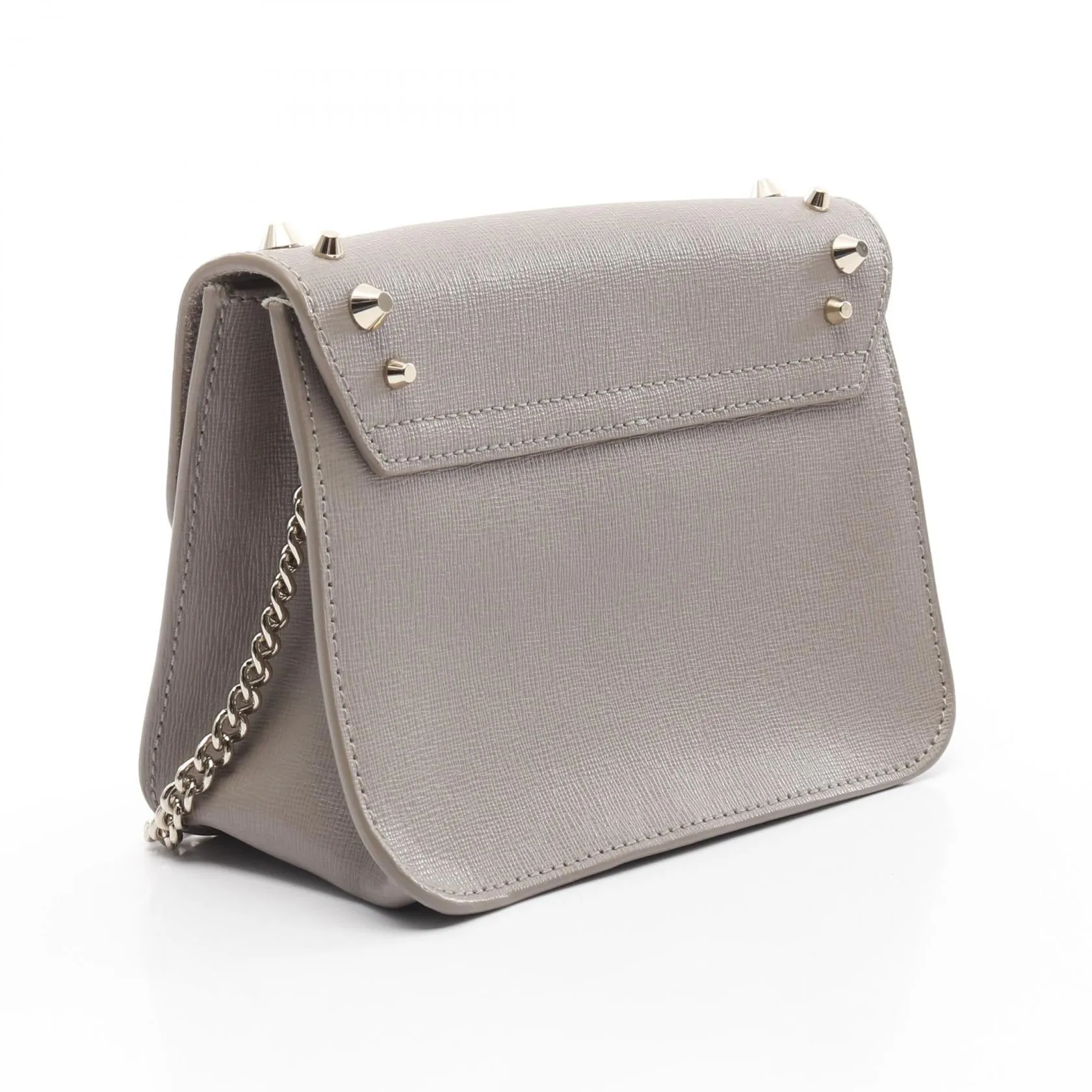 Furla Julia Leather Shoulder Bag Beige