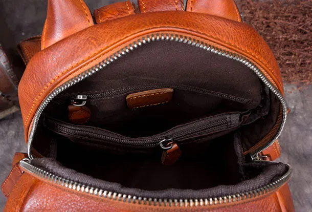Genuine Handmade Leather Backpack Bag Vintage Shoulder Bag Women Leather Purse