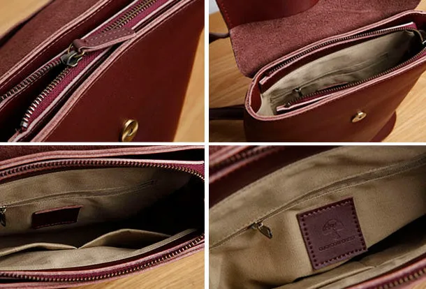 Genuine Leather Cute Backpack Bag Shoulder Bag Red Black Women Leather Purse