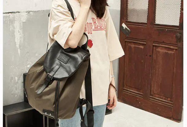 Genuine Leather Cute Travel Bag Backpack Bag Shoulder Bag Black Women Leather Purse
