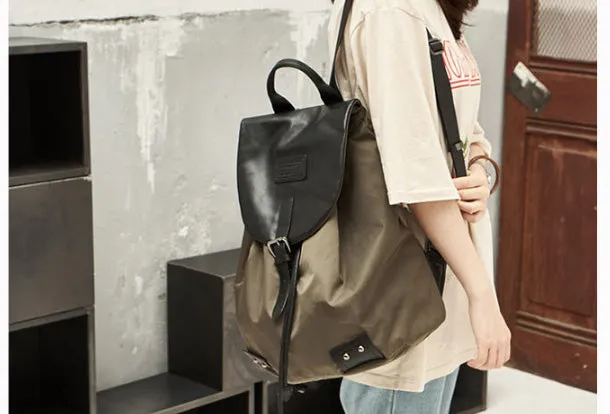 Genuine Leather Cute Travel Bag Backpack Bag Shoulder Bag Black Women Leather Purse
