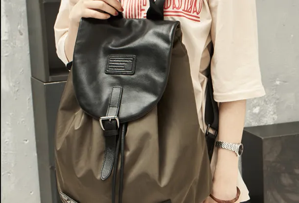 Genuine Leather Cute Travel Bag Backpack Bag Shoulder Bag Black Women Leather Purse
