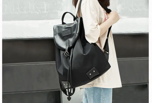 Genuine Leather Cute Travel Bag Backpack Bag Shoulder Bag Black Women Leather Purse