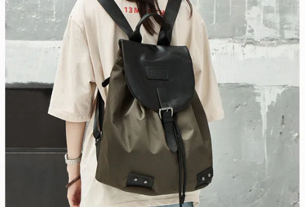 Genuine Leather Cute Travel Bag Backpack Bag Shoulder Bag Black Women Leather Purse