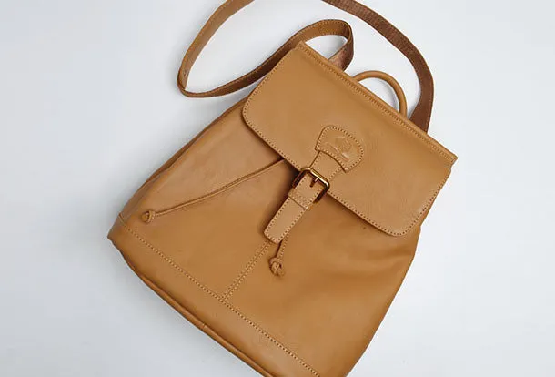 Genuine Leather Cute Women Backpack Bag Shoulder Bag Red Black Leather Purse