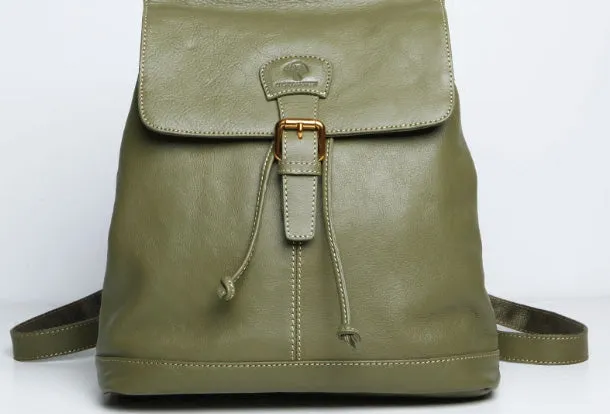 Genuine Leather Cute Women Backpack Bag Shoulder Bag Red Black Leather Purse