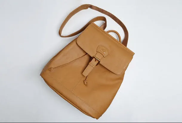 Genuine Leather Cute Women Backpack Bag Shoulder Bag Red Black Leather Purse