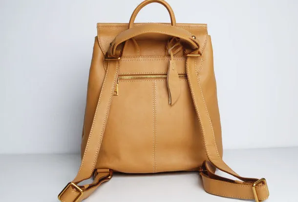 Genuine Leather Cute Women Backpack Bag Shoulder Bag Red Black Leather Purse