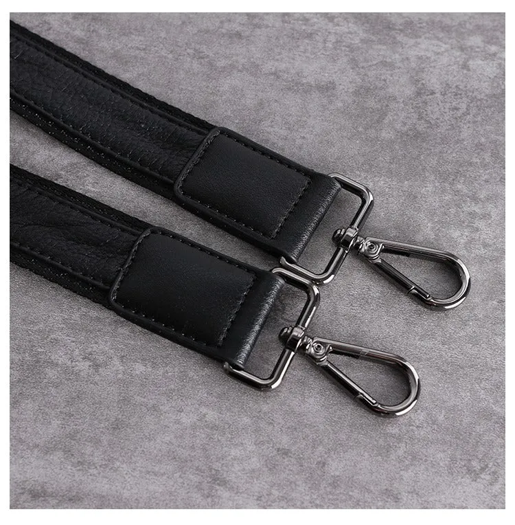 Girl Black Nylon Leather Satchel Rucksacks Womens School Backpack Purse Nylon Leather Travel Rucksack for Ladies