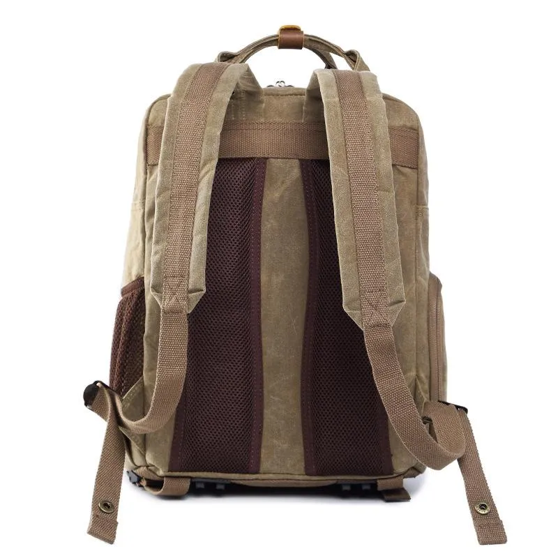 Green LARGE CANVAS WATERPROOF 15'' MENS DSLR CAMERA BAG CANON CAMERA BACKPACK NIKON CAMERA BAG FOR Women