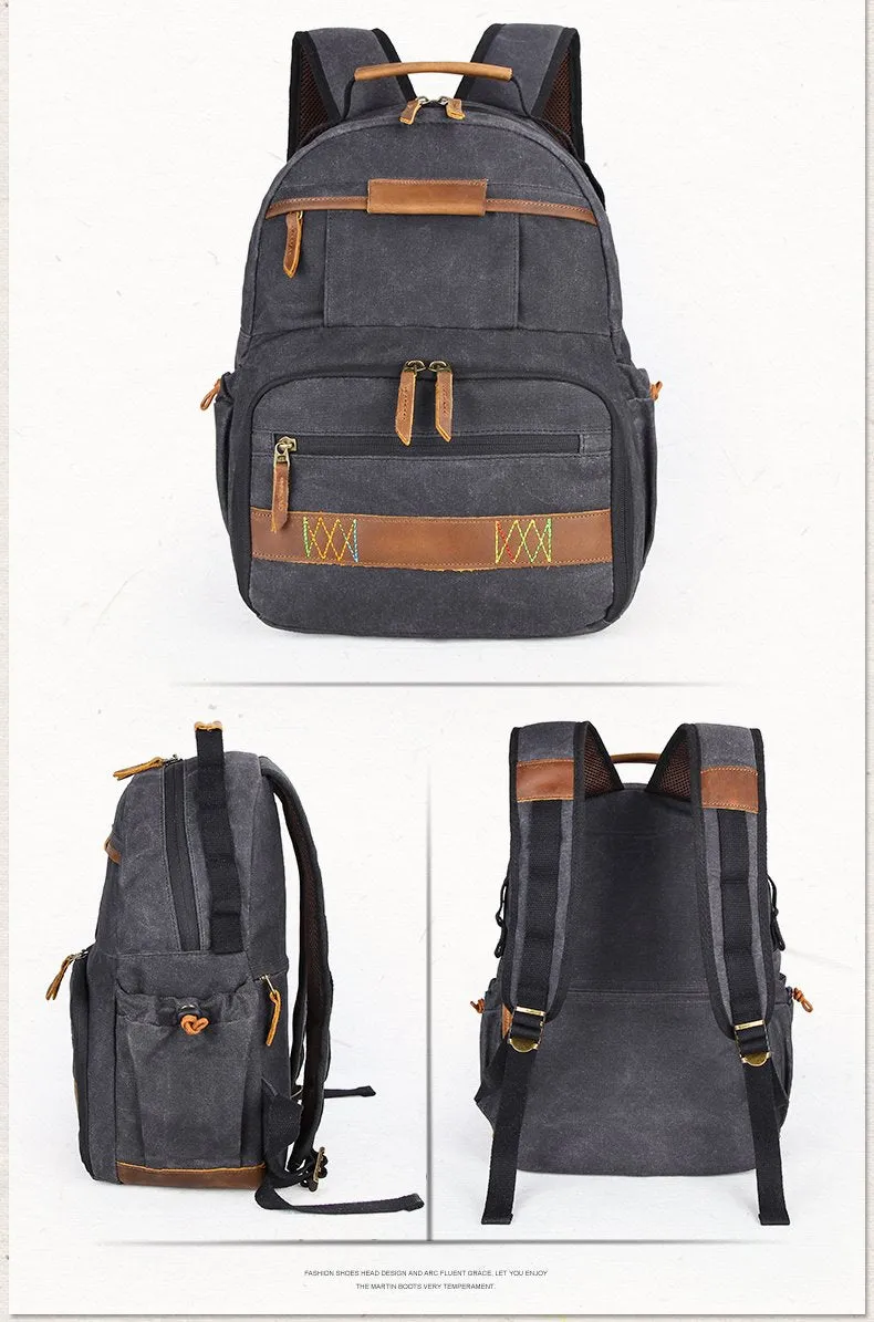 GREEN LARGE CANVAS WATERPROOF MENS CANON CAMERA BACKPACK NIKON CAMERA BAG DSLR CAMERA BAG FOR MEN