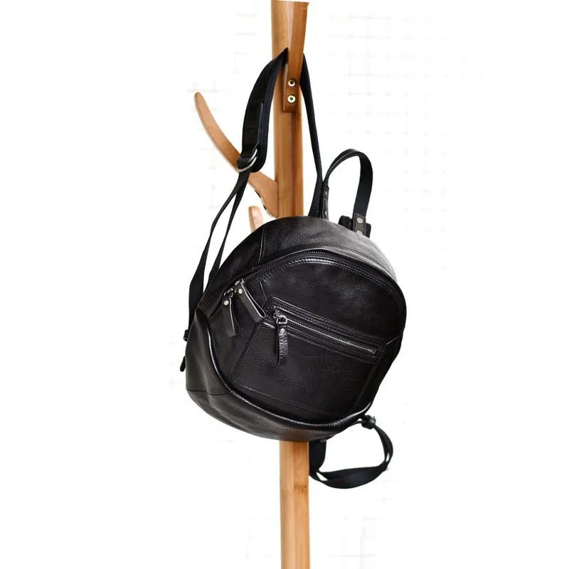 Green Vintage Womens Leather Small Satchel Backpack Brown Satchel Backpack for Women