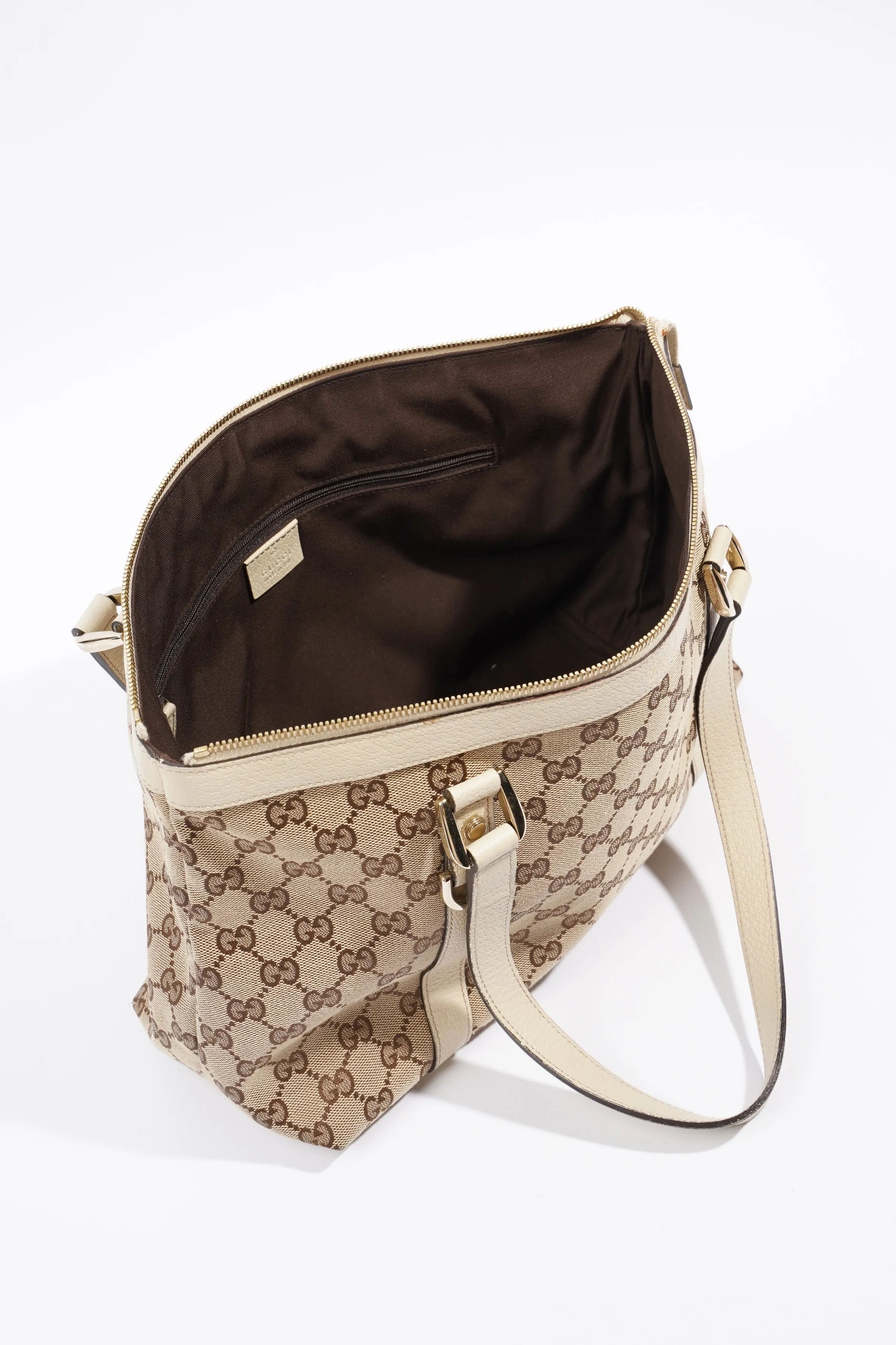 Gucci Abbey Shoulder Bag Supreme Print / White Canvas Medium
