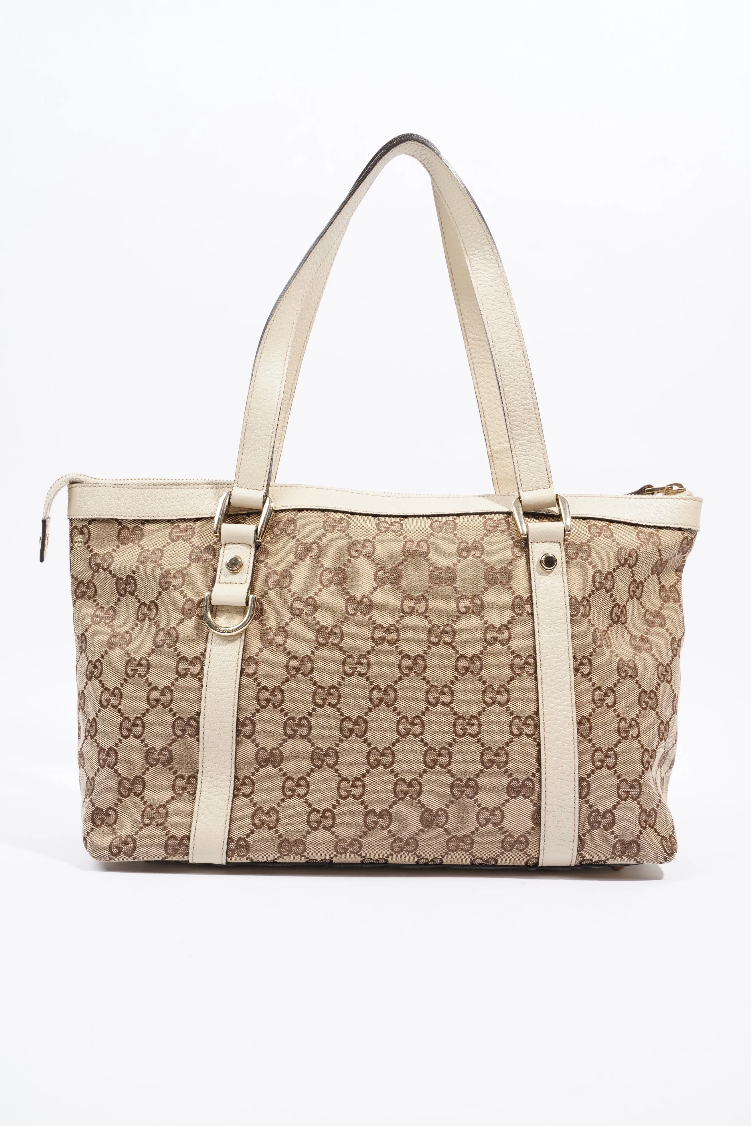 Gucci Abbey Shoulder Bag Supreme Print / White Canvas Medium