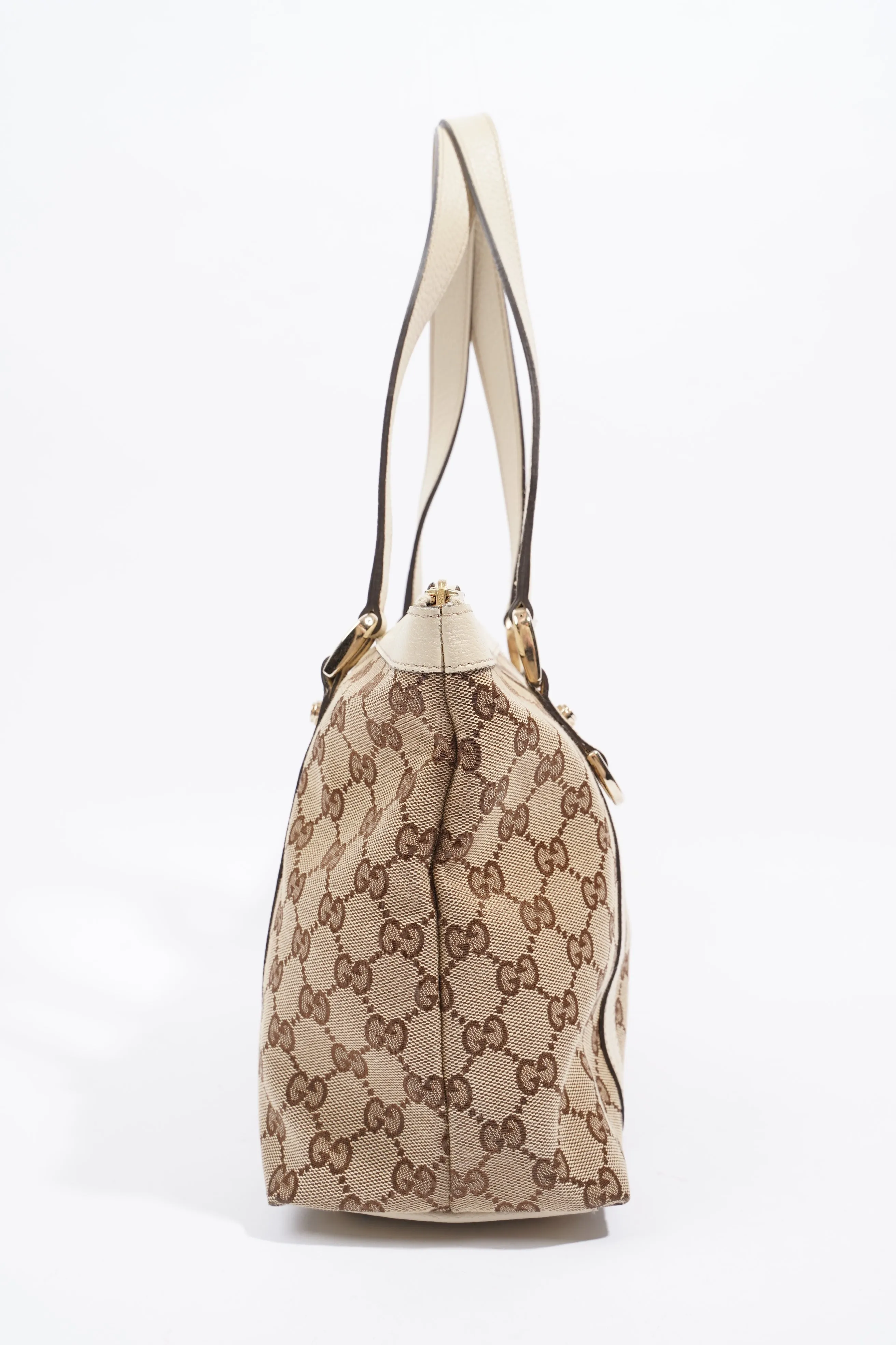 Gucci Abbey Shoulder Bag Supreme Print / White Canvas Medium