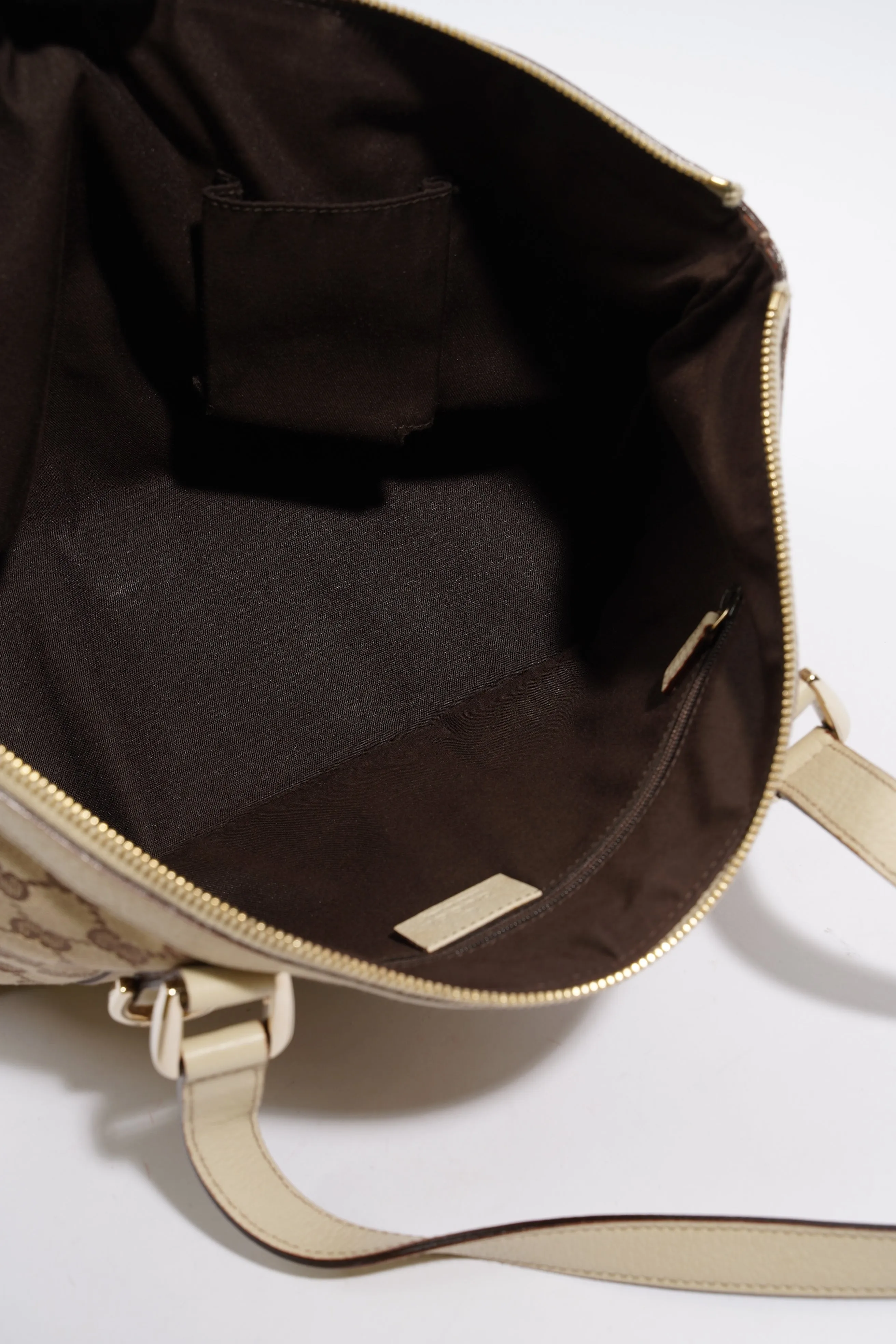 Gucci Abbey Shoulder Bag Supreme Print / White Canvas Small