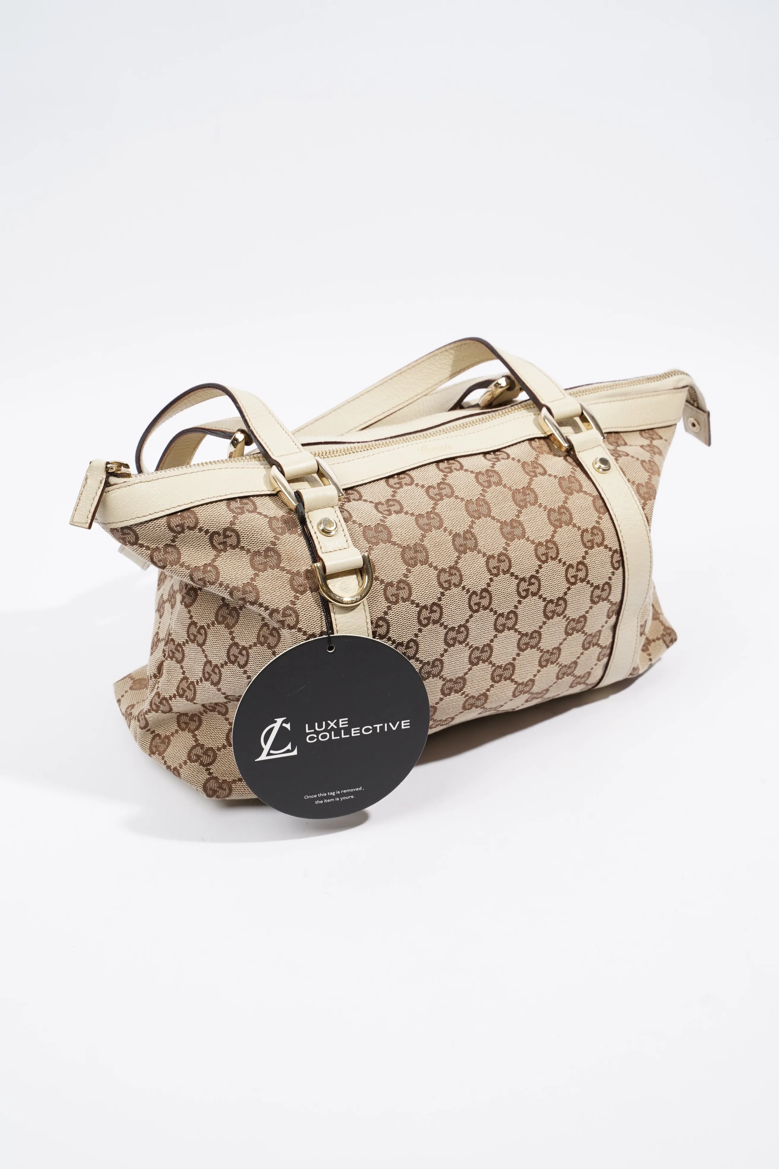Gucci Abbey Shoulder Bag Supreme Print / White Canvas Small