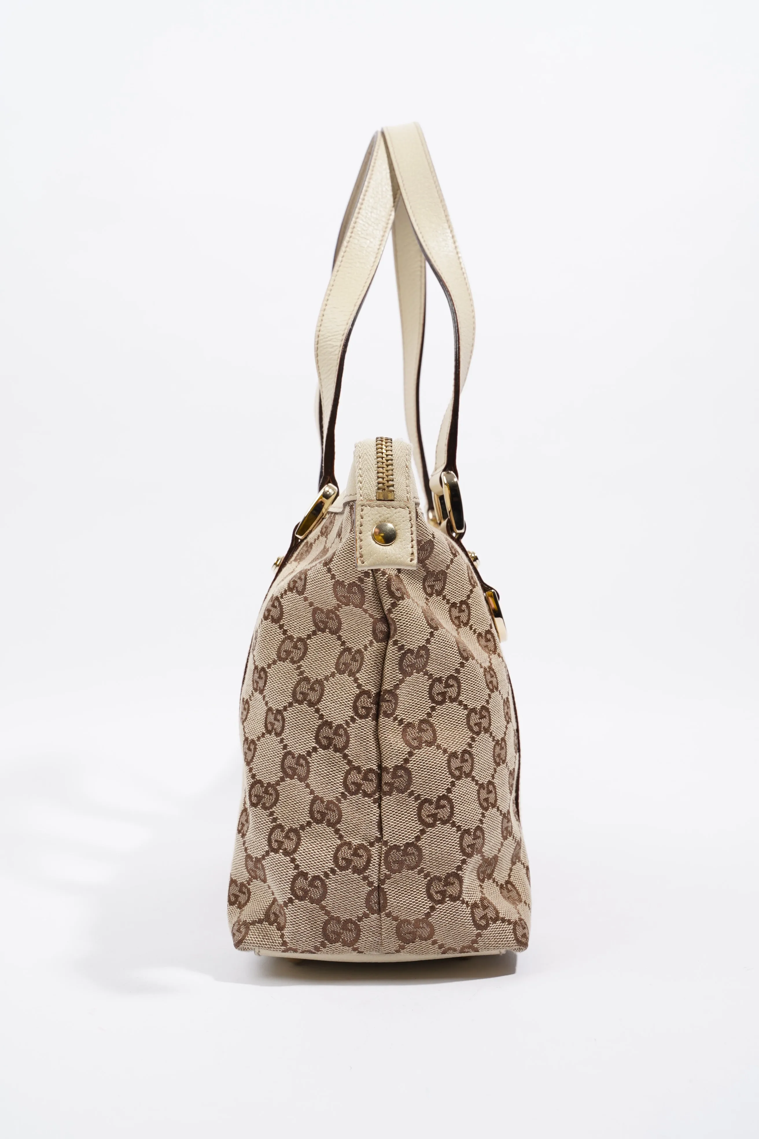 Gucci Abbey Shoulder Bag Supreme Print / White Canvas Small