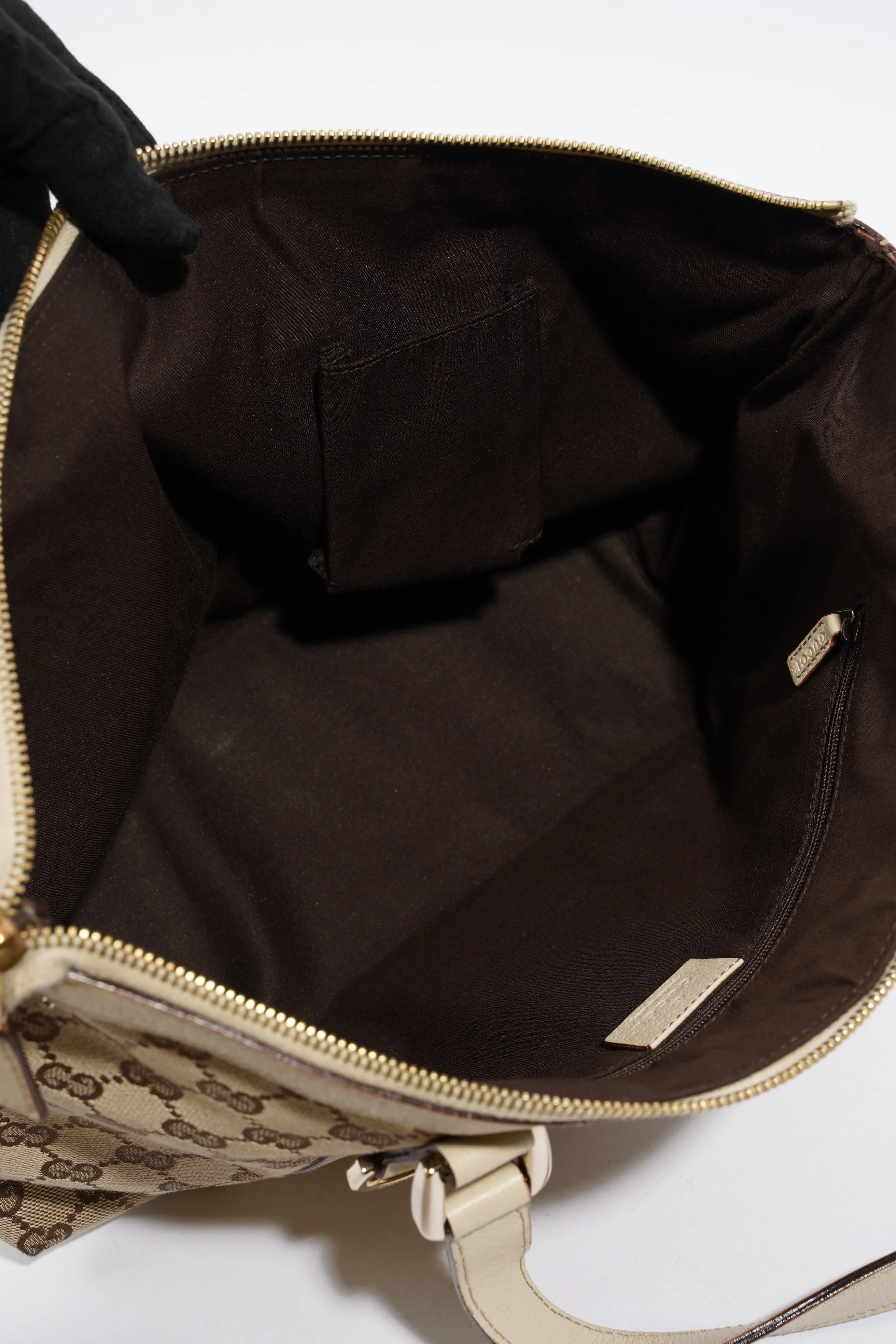 Gucci Abbey Shoulder Bag Supreme Print / White Canvas Small