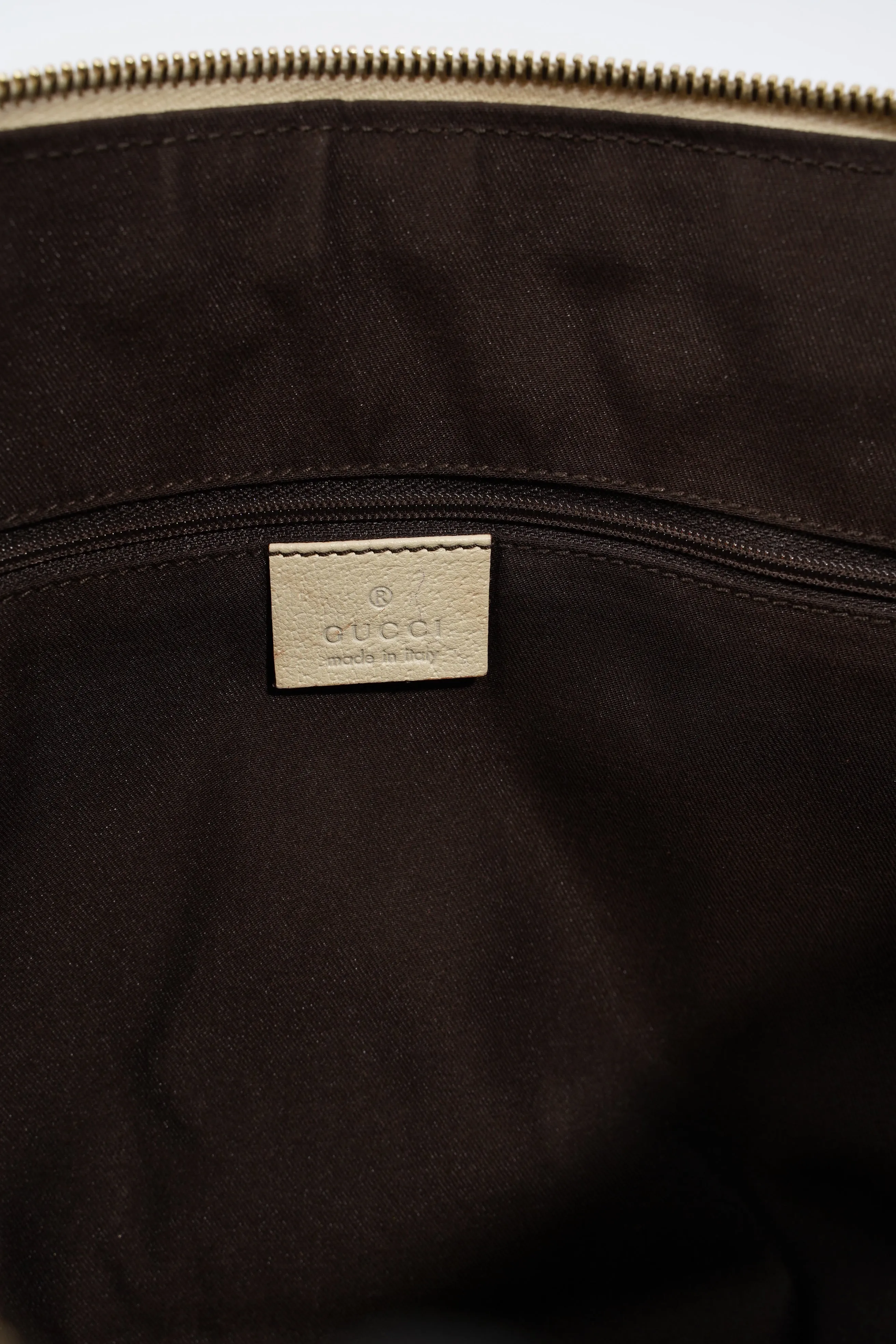 Gucci Abbey Shoulder Bag Supreme Print / White Canvas Small