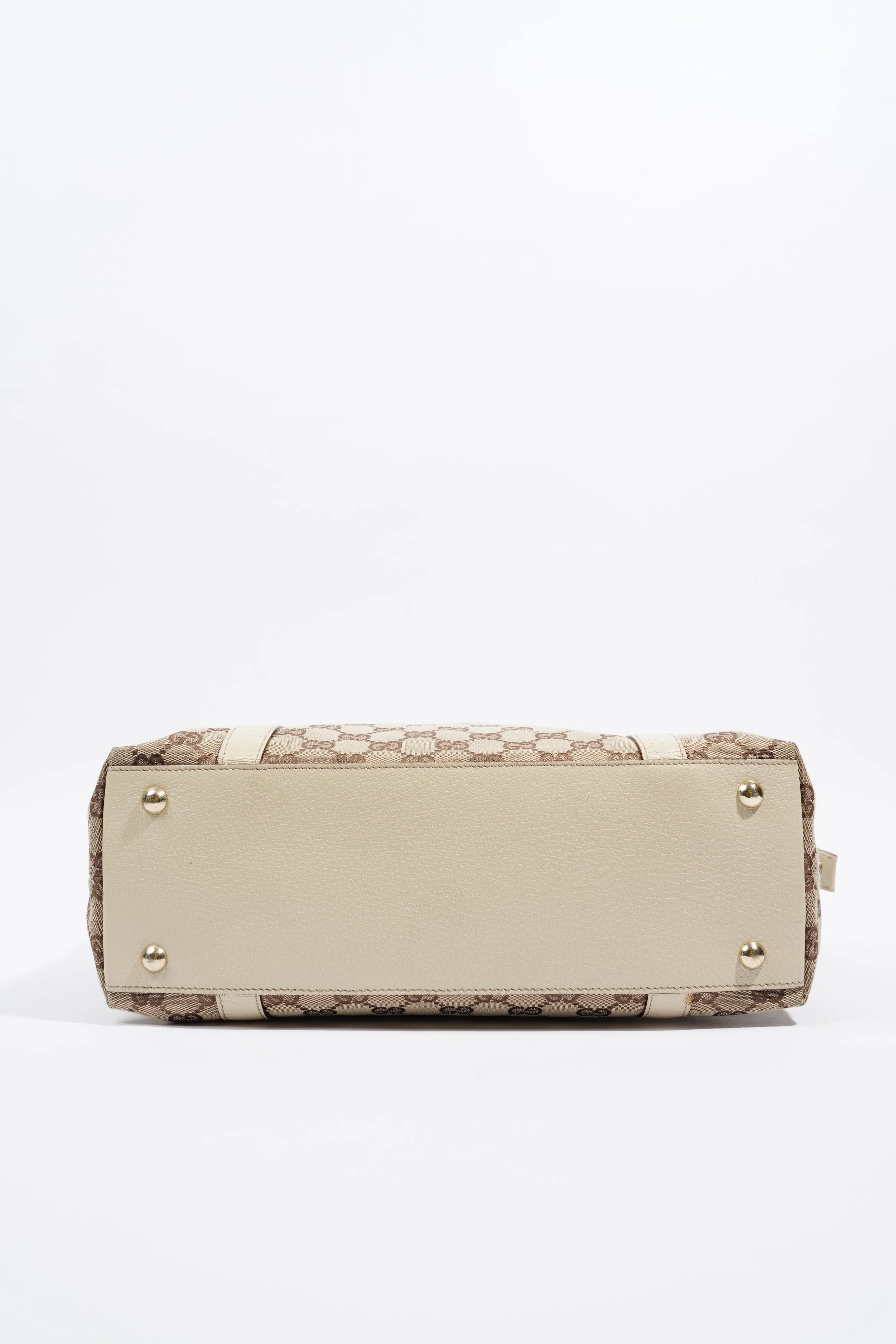 Gucci Abbey Shoulder Bag Supreme Print / White Canvas Small