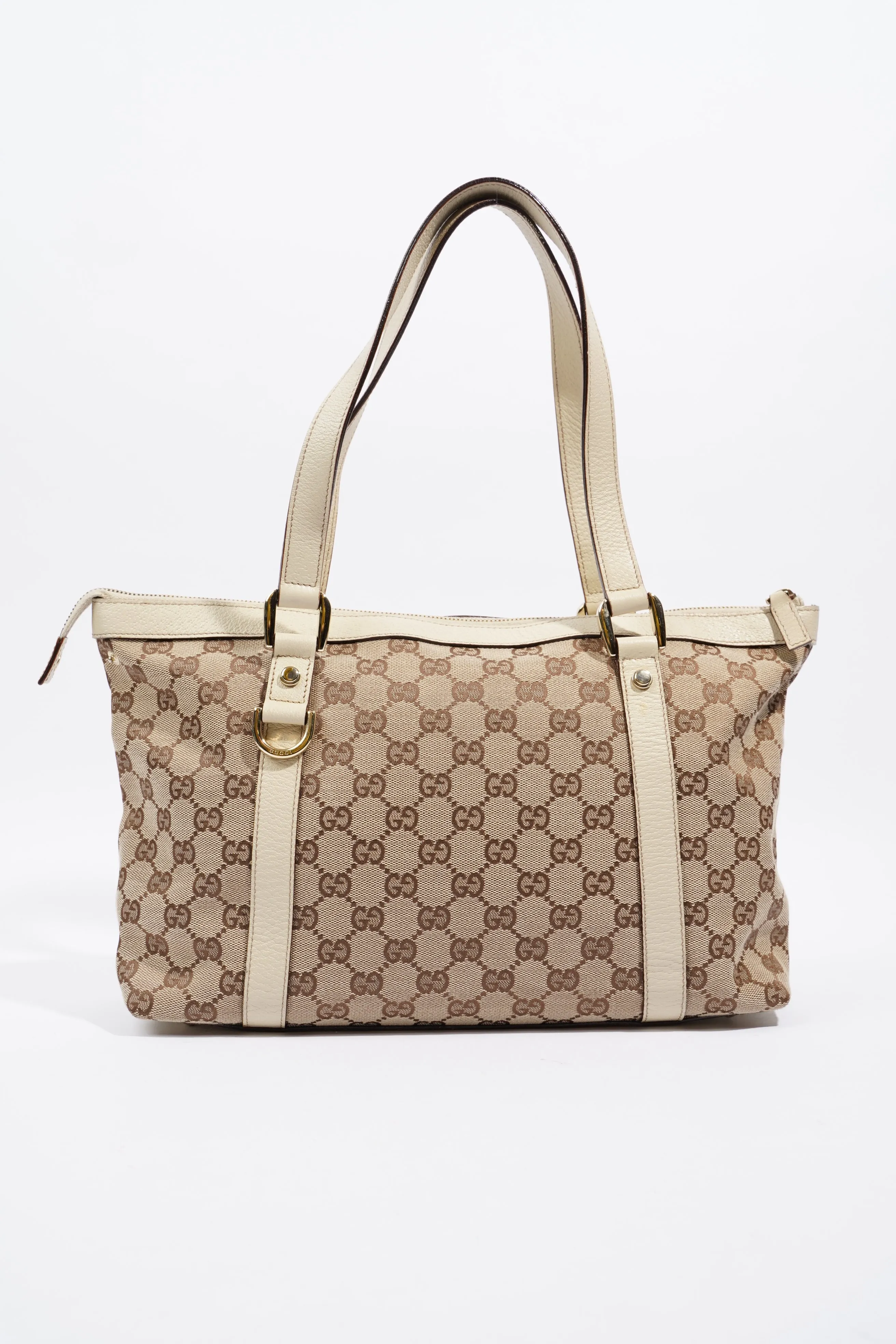 Gucci Abbey Shoulder Bag Supreme Print / White Canvas Small