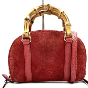 Gucci Bamboo Suede Shoulder Bag (Pre-Owned)