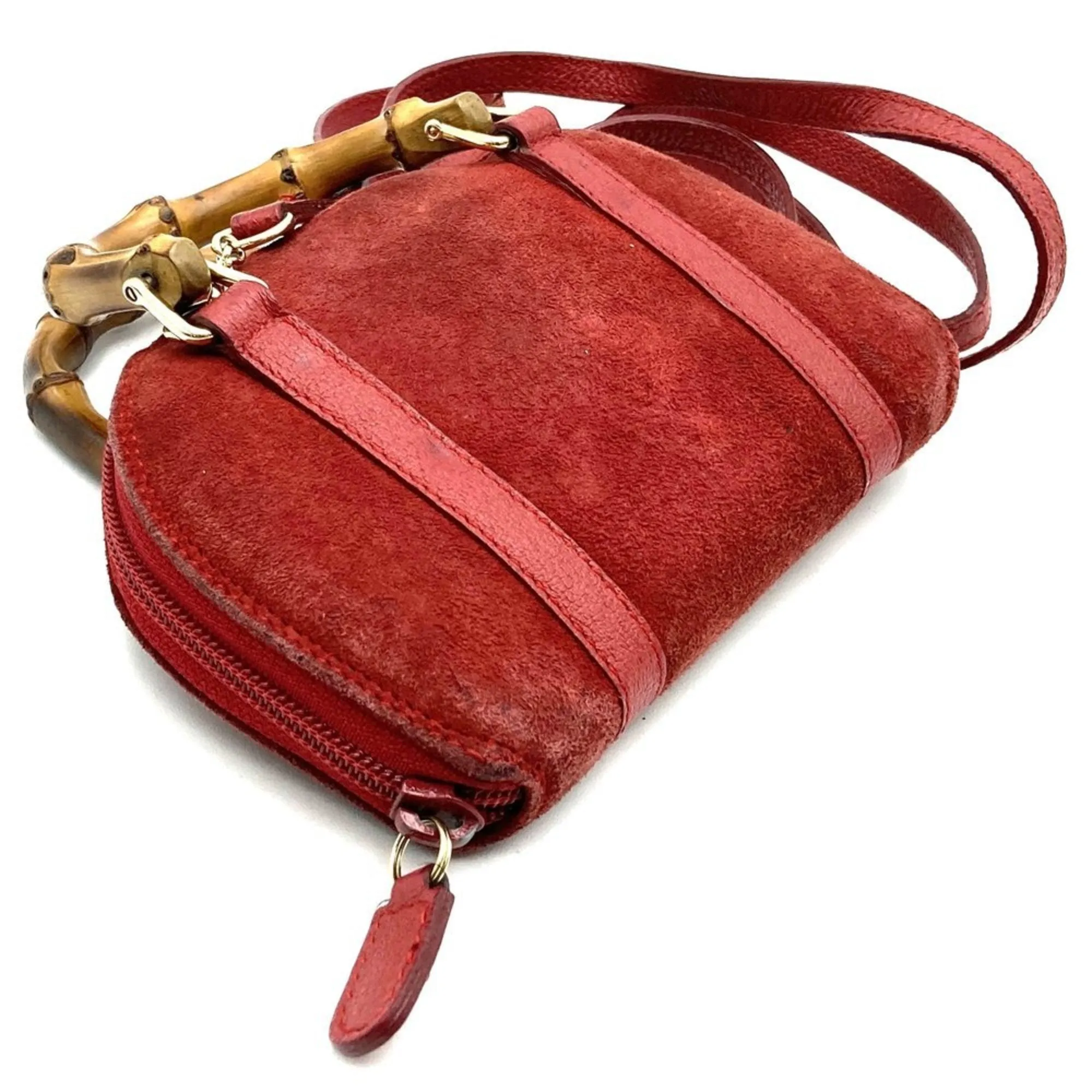 Gucci Bamboo Suede Shoulder Bag (Pre-Owned)