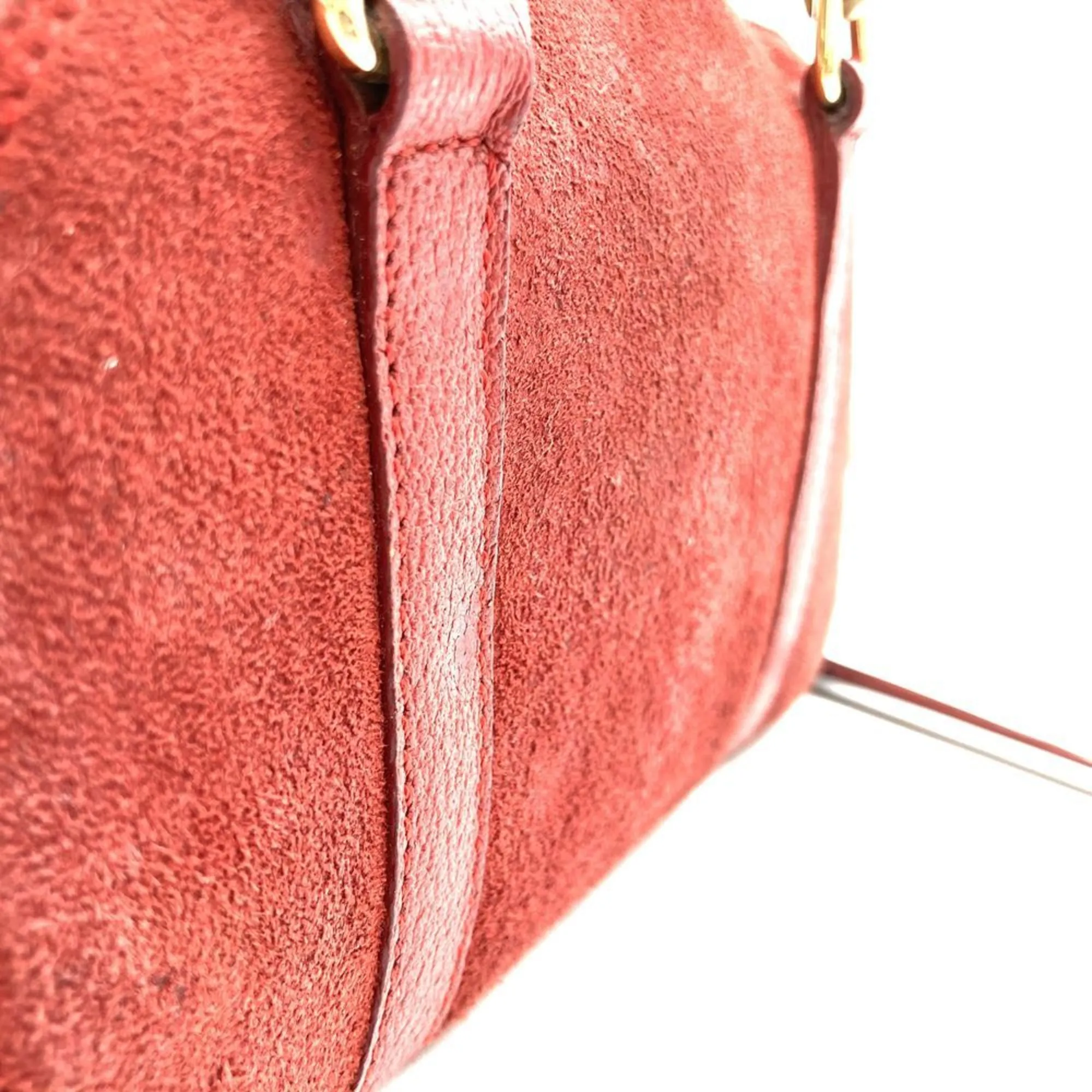 Gucci Bamboo Suede Shoulder Bag (Pre-Owned)