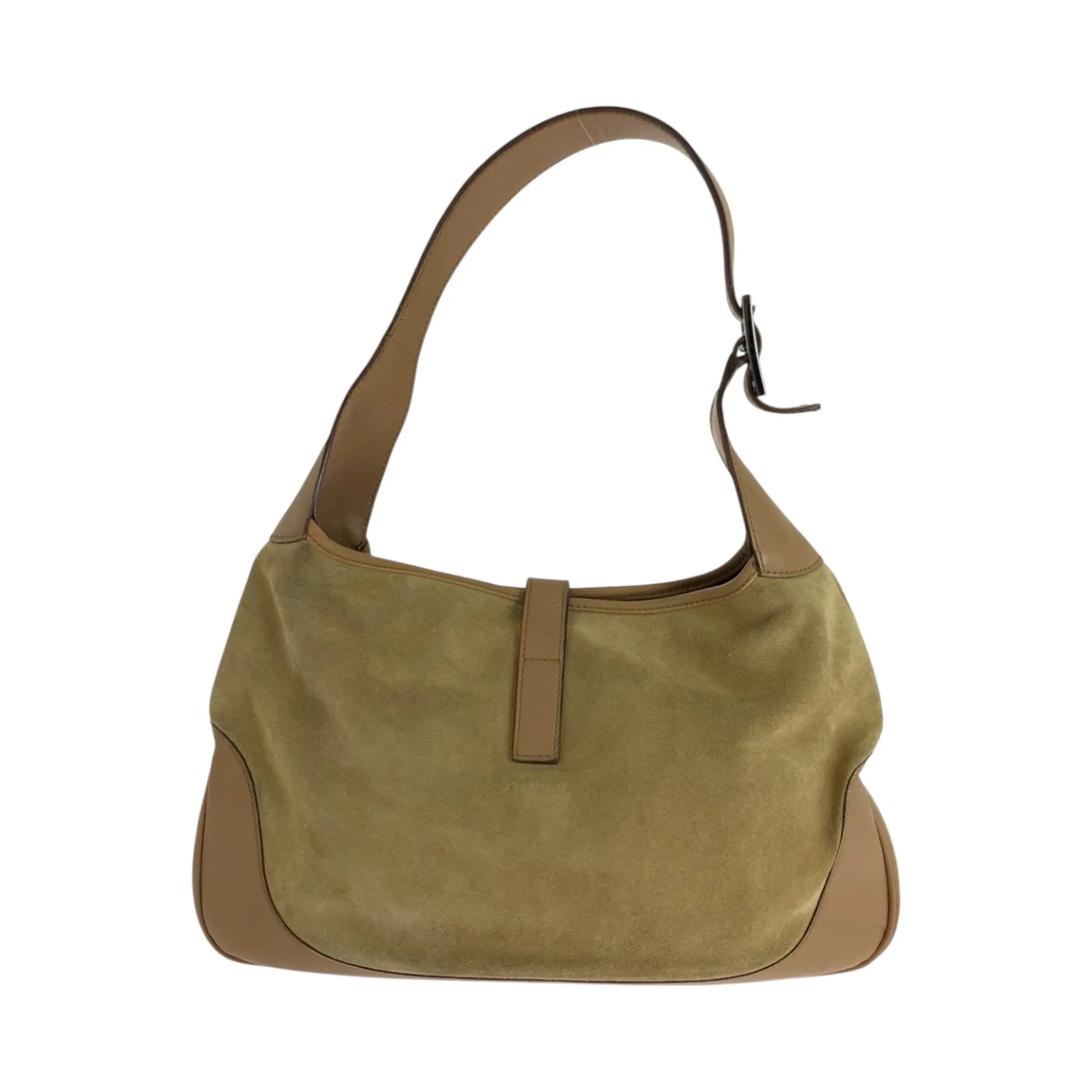Gucci Camel Suede Leather Shoulder Bag (Pre-Owned)
