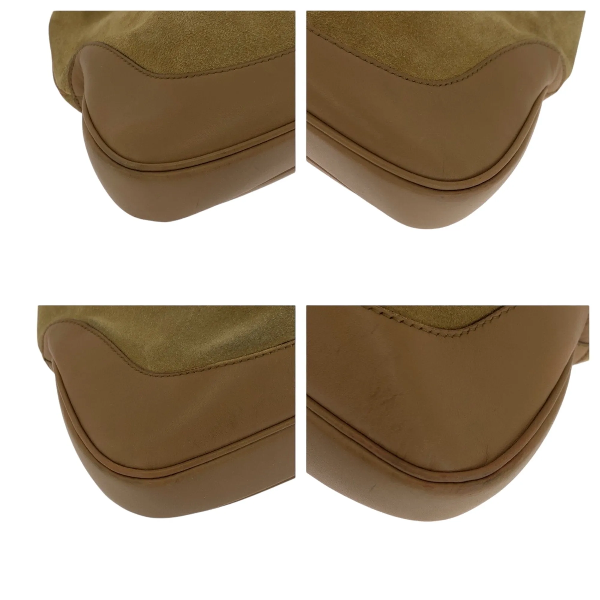 Gucci Camel Suede Leather Shoulder Bag (Pre-Owned)